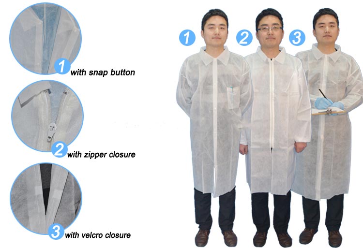 Disposable lab coat for men