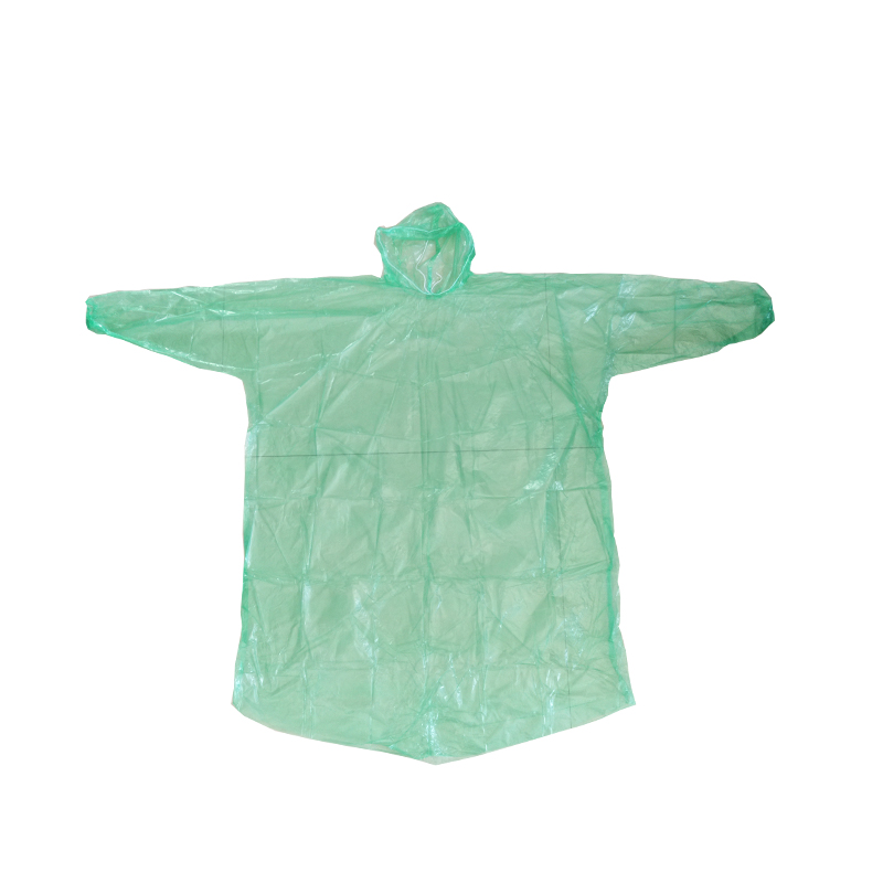 Clear Plastic rain poncho